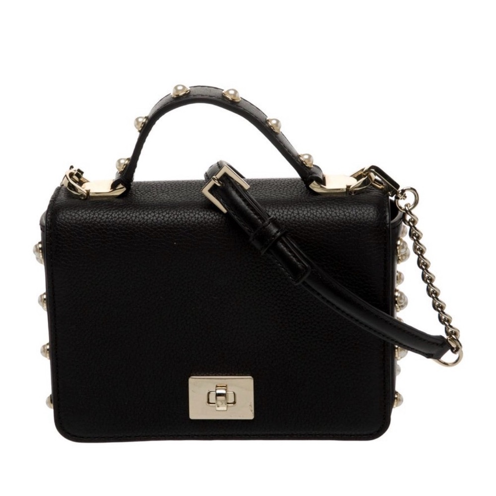 Kate Spade Black Crossbody Bag with Pearl Details